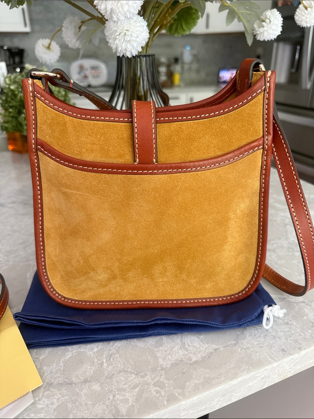 Dooney & Bourke Suede Messenger Crossbody - Picture 5 of 9